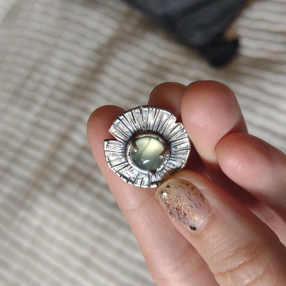 Little Mushroom Witch Hat with Prehnite - Picture 3 of 3